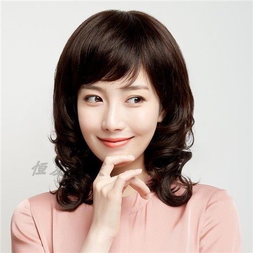 假发中老年自然头套真发妈妈披肩女中发发长发整顶假发