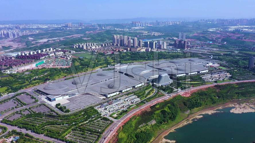 航拍重庆两江新区悦来【重庆国博中心】_4096x2304