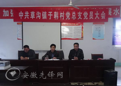 泗县草沟镇选派村党组织召开十八届四中全会精神专题学习会