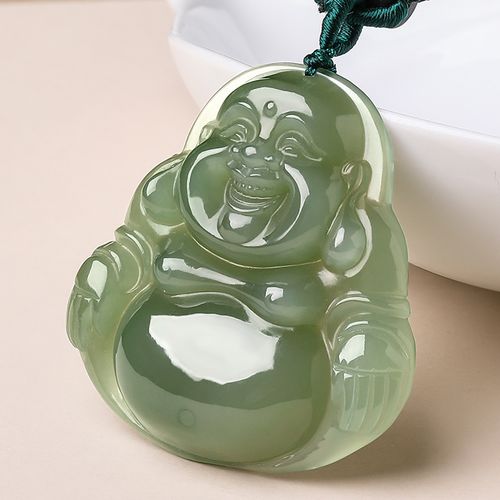 天然和田玉笑佛吊坠/和田玉吊坠