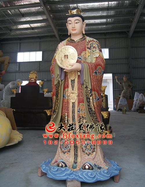 道教神像 郑二铜雕彩绘塑像   产品详情