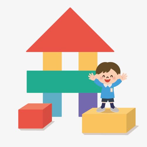 卡通卡通小人图片卡通积木可爱