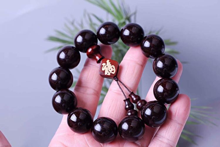 小叶紫檀佛珠手串念珠手链13颗高油密材质细腻佛珠