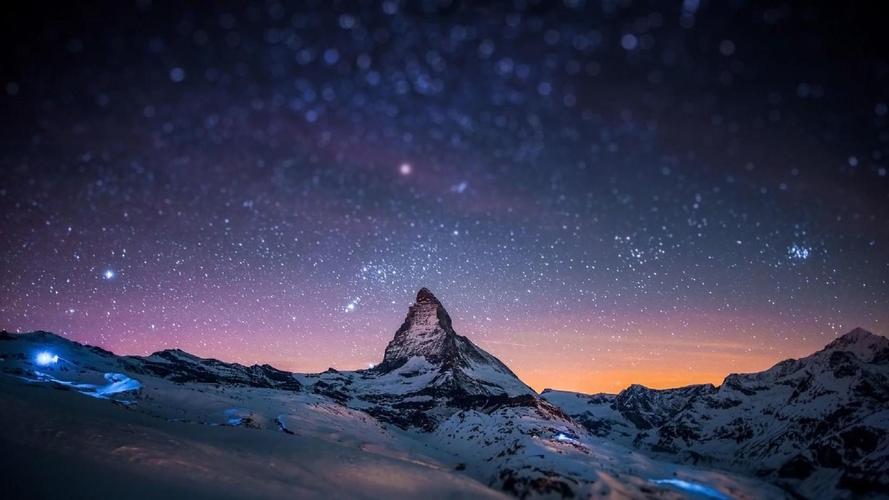 璀璨夜空星空ppt背景图片
