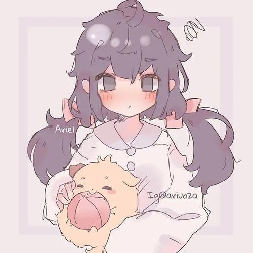 微信头像慵懒萌萌可爱的少女手绘头像动漫画风太好看了