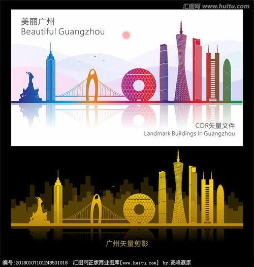 广州剪影 广州 美丽广州 广州城市宣传 广州地标 广州标志性建筑