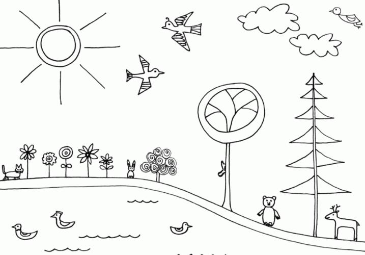 春天来了的简笔画手抄报 春天来了手抄报