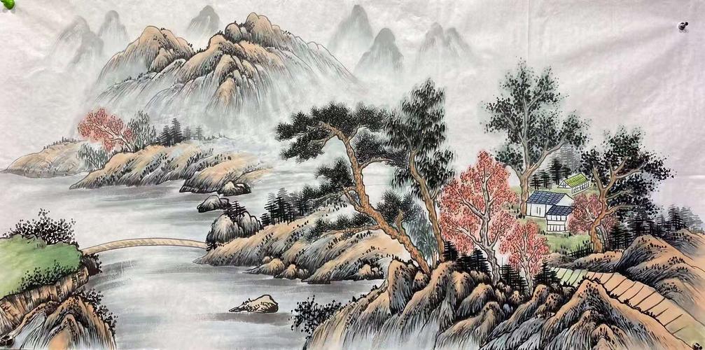 郭万禄现代写意山水画作品欣赏