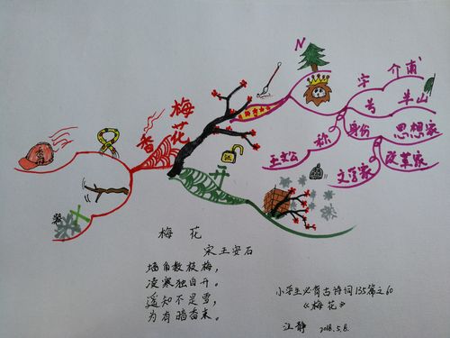 思维导图赏析古诗《梅花》