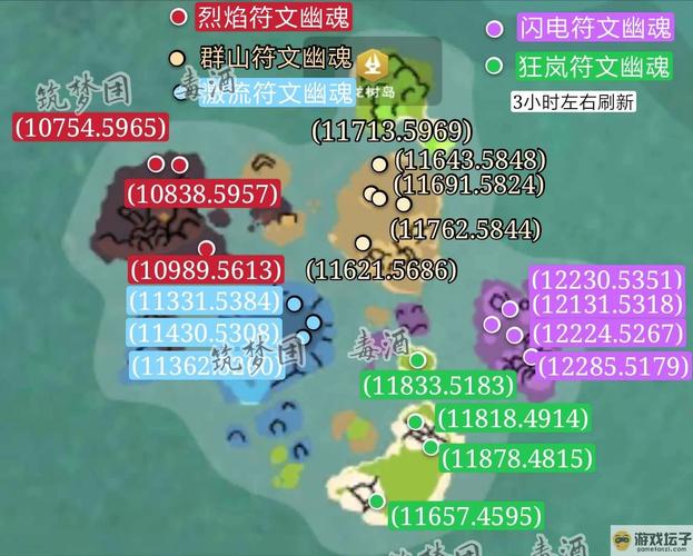 创造与魔法龙树岛资源分布图 龙树岛资源战宠位置2021