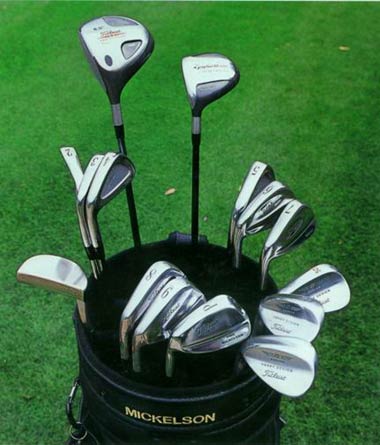 高尔夫球袋中的秘密:米克尔森的装备(图)