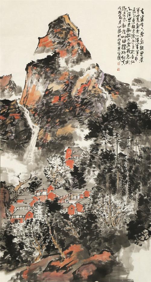 冯新德  横河染秋  180×96cm