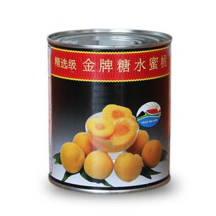 金牌糖水蜜桃罐头 金牌水蜜桃/黄桃罐头 蛋糕装饰边桃 822克