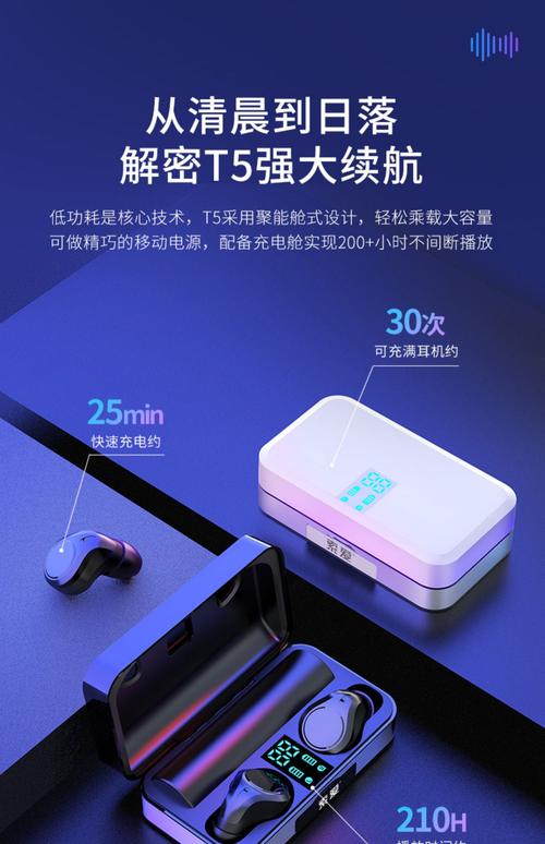 索爱t5真无线蓝牙耳机双耳超长待机运动跑步听歌入耳式耳塞小型隐形