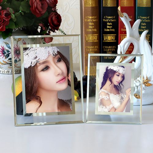 相框画框证书框照片框相架玻璃创意水晶相框摆台6寸