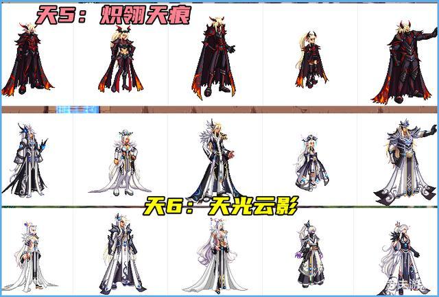 【天5:炽翎天痕】 国服第五套天空,和以往最大的不同在于,这次走的是