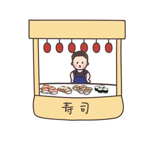 各类小吃店简笔画欣赏