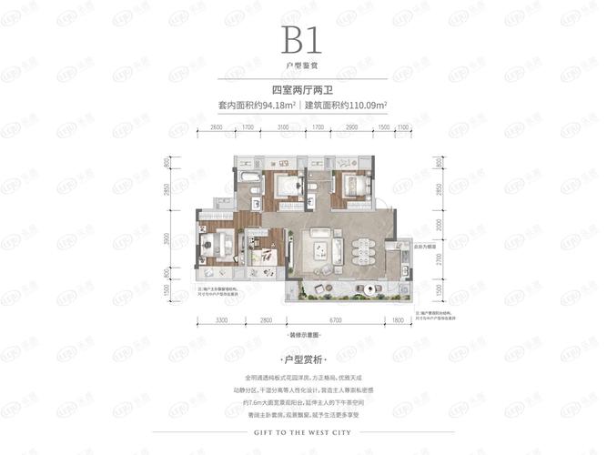 中航昕晖璟辰b1户型户型图