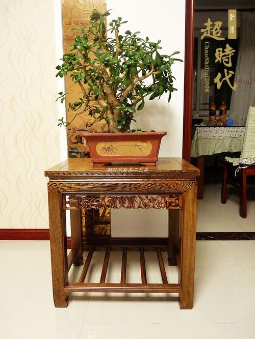 红木仿古长方形盆景奇石花架/鱼缸假山底座/花几架/榫卯结构精致