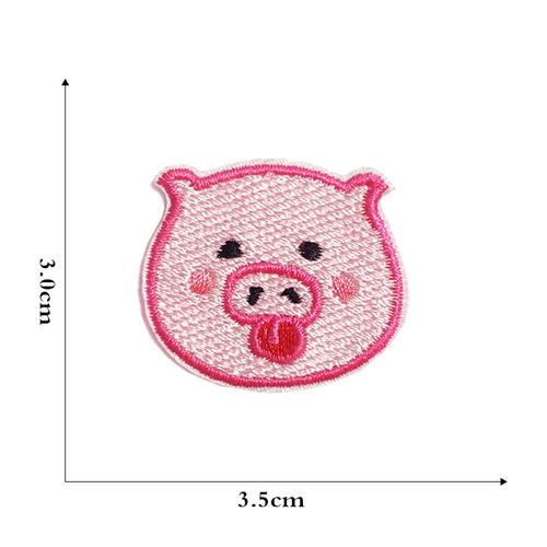 电脑绣花章粉红可爱小猪刺绣布贴卡通动物刺绣补丁刺绣logo衣服盖