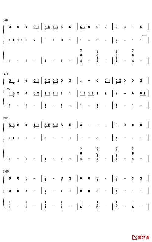 exile钢琴简谱-数字双手-taylor swift bon iver