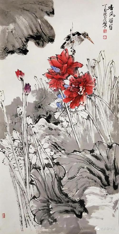 花鸟画题款的位置与作用