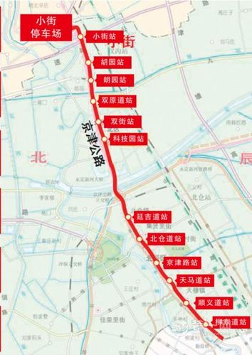 天津地铁4号线线路图