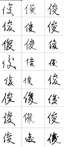 俊字怎么写好看