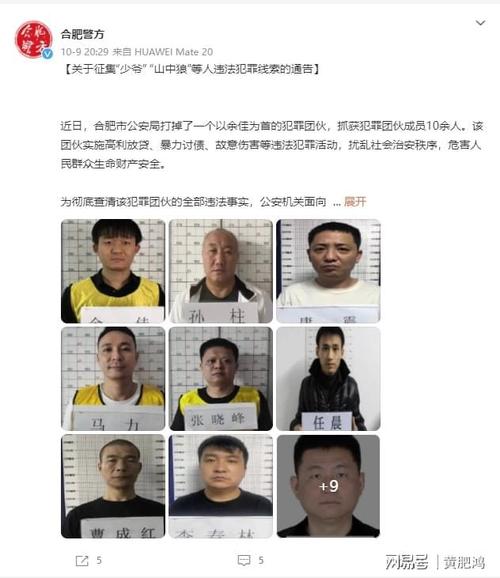 近日,合肥市公安局打掉了一个以余佳为首的犯罪团伙,抓获犯罪团伙