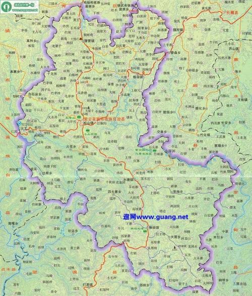 县境东临长顺,罗甸两县,南与望谟县交界,西北与镇宁县接壤,北靠西秀区