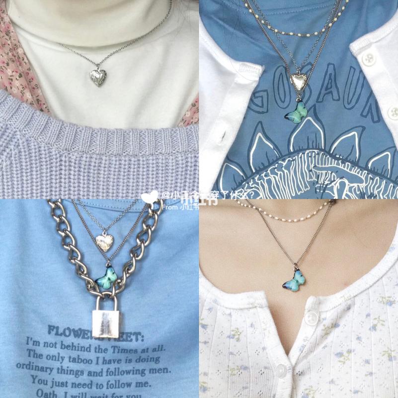 brandy melville项链合集03甜酷风叠戴法则_项链_brandy melville