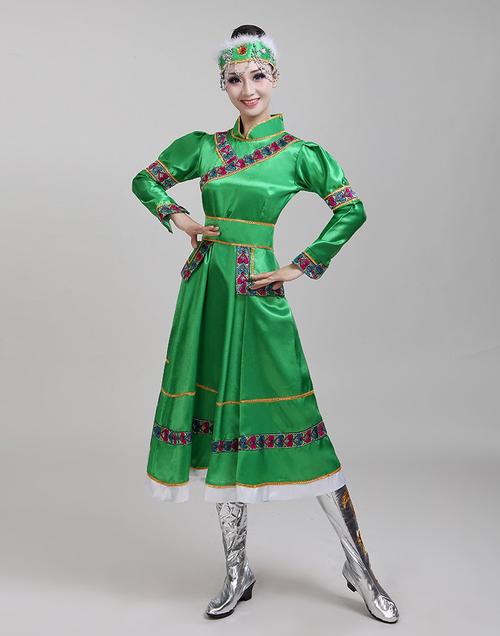 包邮新款蒙古族舞蹈服装女款蒙族少数民族蒙古袍大摆裙演出服成人_9折