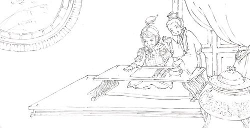 将相和线稿节选