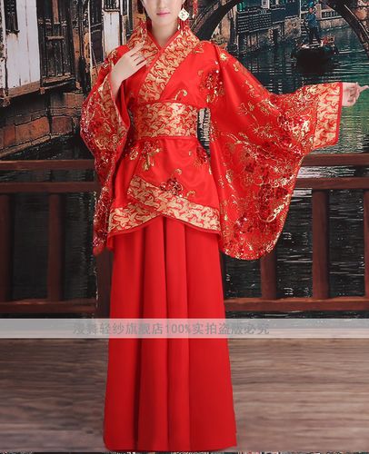 放心好店古装贵妃装唐朝喜服红色新娘戏服