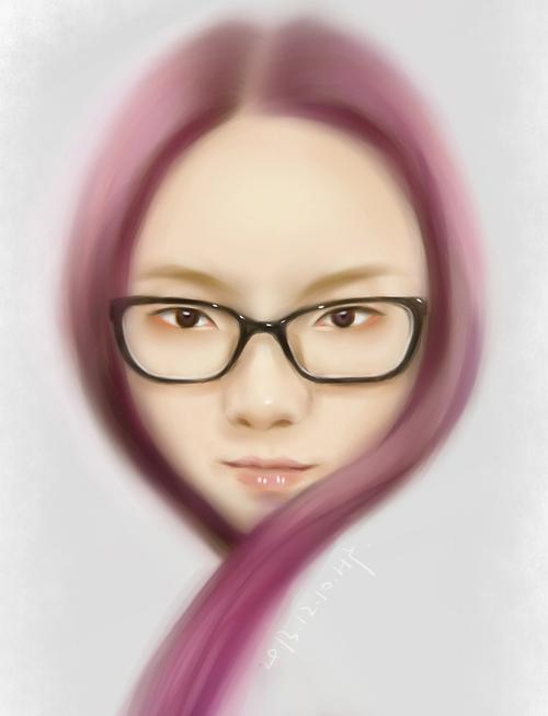 单眼皮女生|插画|创作习作|candy_hy - 原创作品