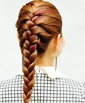 怎样编适合中长发中年妇女的辫子 中年妇女编头发图解