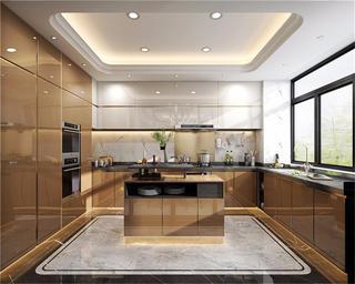轻奢混搭别墅厨房装修效果图