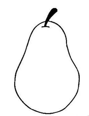 梨子儿童简笔画 水果简笔画