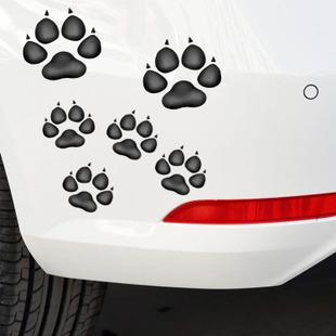 熊猫掌印汽车贴纸划痕遮挡防水前杠后杠装饰门贴特价摩托车电瓶车