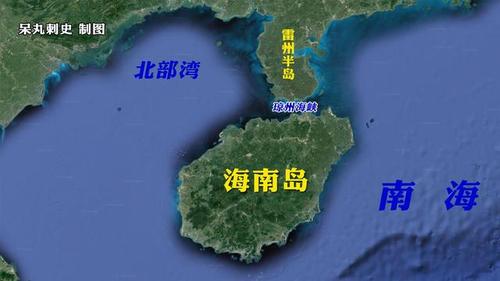 琼州海峡示意图