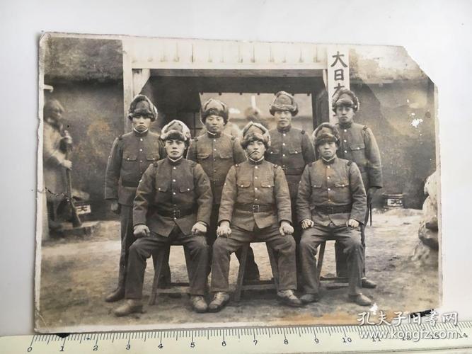 民国抗战时期老照片:伪满洲国日本关东军合影
