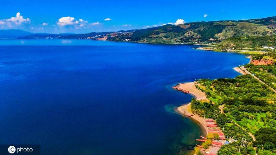 云南玉溪澄江抚仙湖自然风光美轮美奂