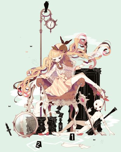 插画师【keeggy】傀儡童话 诡异 黑故事 人偶娃娃 二次元 黑暗 哥特风