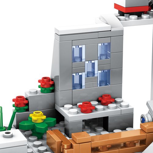 兼容乐高积木玩具我的世界机关山洞