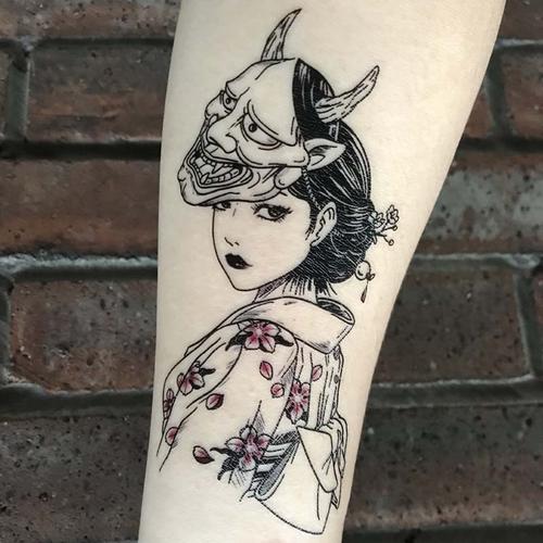 艺妓纹身贴防水男持久刺青大额优惠券