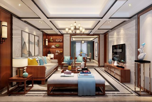 中式风格三居室装修案例!-恒大中央广场二期t装修