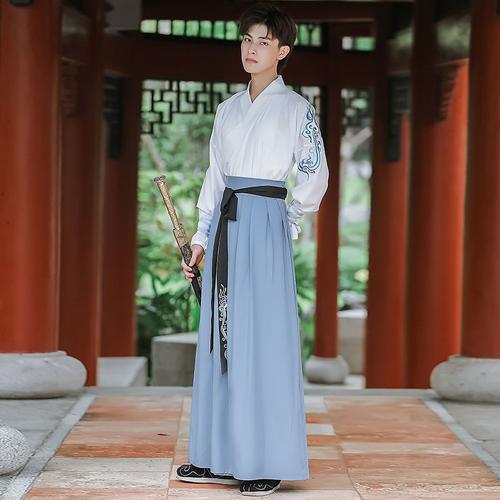 晏朔男装汉服男魏晋风装公子古装书生古风帅气男士仙气飘逸中国风学生