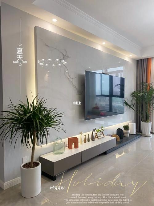 3000打造网红电视背景墙|附详细尺寸和材质_电视机_背景墙_瓷砖_电视