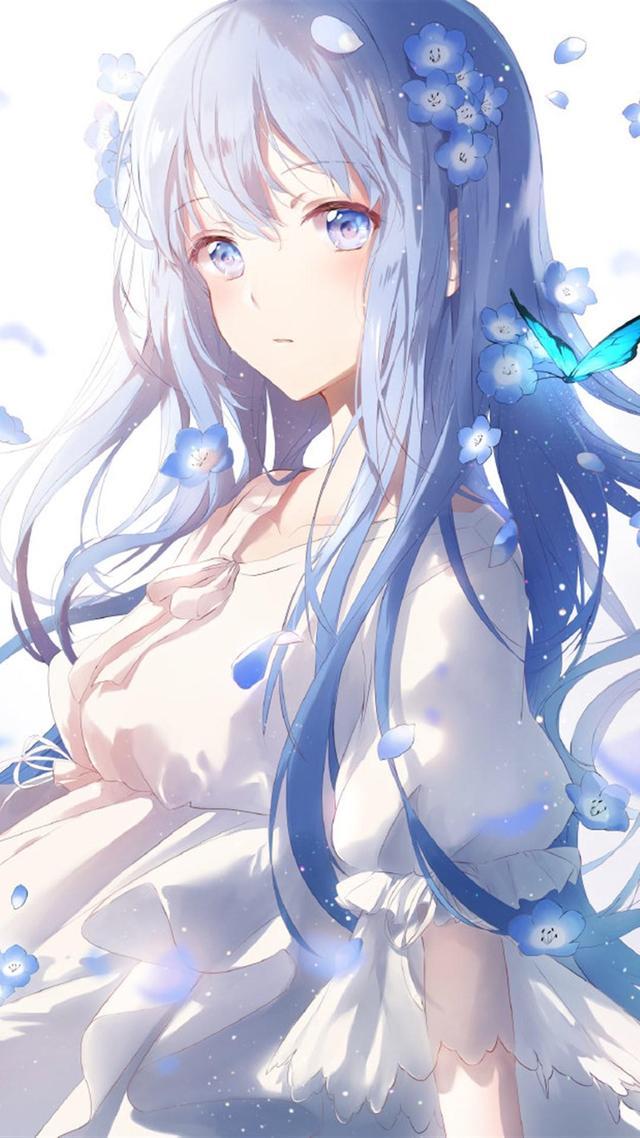 清新夏日/蓝色系/二次元动漫少女壁纸图片