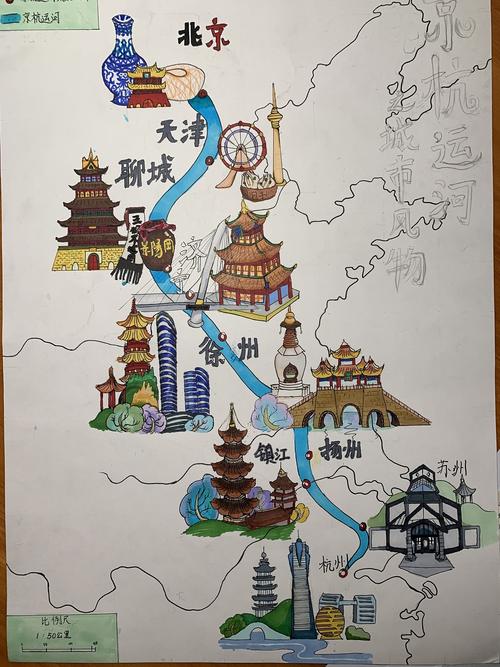 创意地图之京杭运河